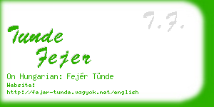 tunde fejer business card